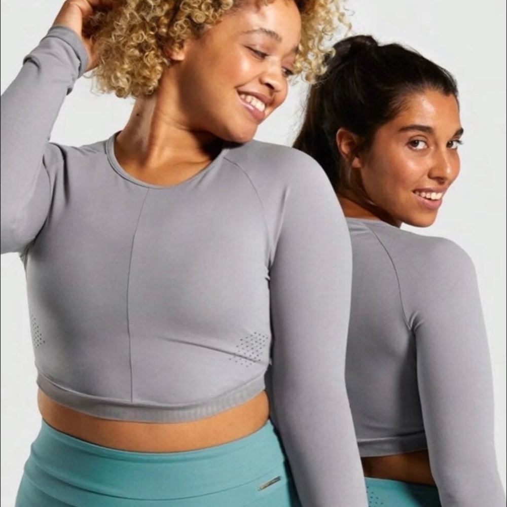 Small Gymshark x Whitney Simmons Grey Crop Top